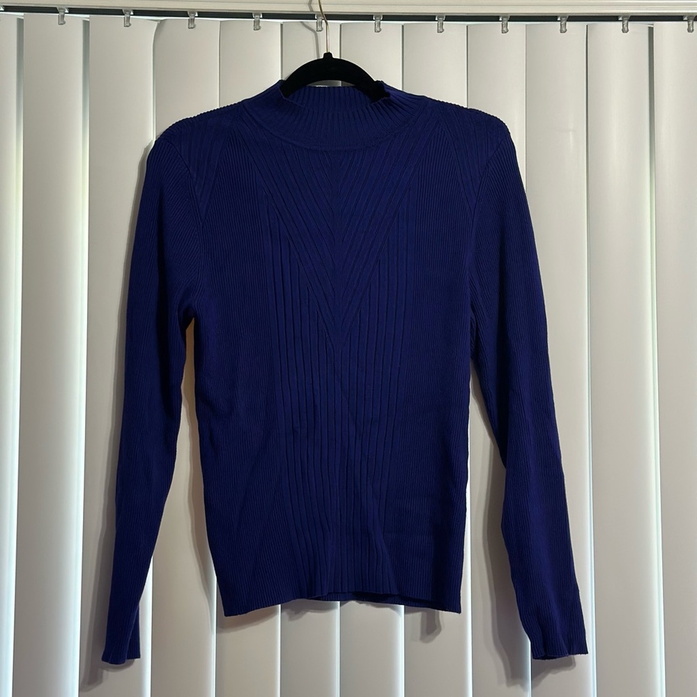 INC International Concepts Royal Blue Long Sleeve Top